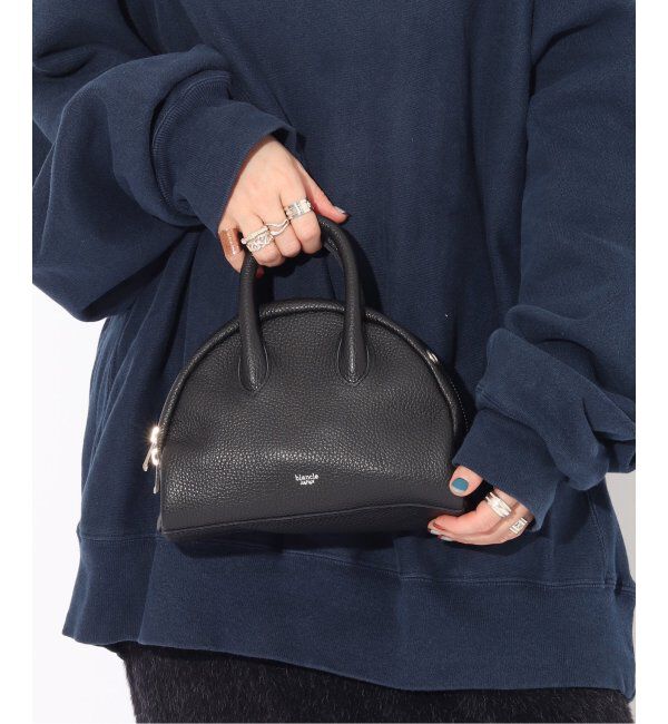  「【blancle/ ブランクレ】S.LETHER 2WAY MINI BOSTON」|ボストンバッグ|ブラック