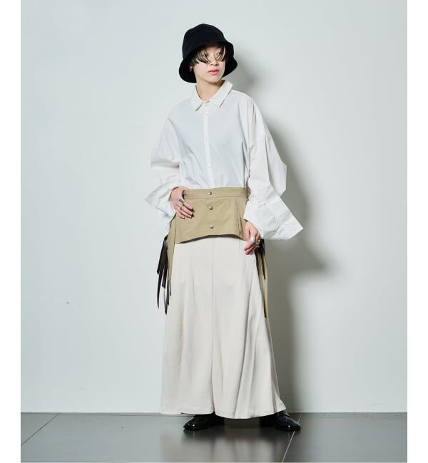  「TOGA PULLA TWILL FRINGE SKIRT TP261-FG228：スカート」|スカート|