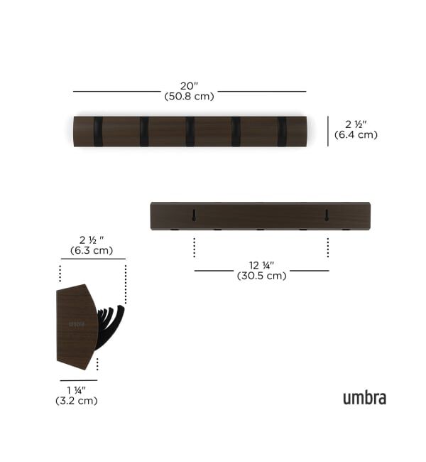 journal standard Furniture「《WEB限定》【umbra/アンブラ】FLIP HOOK BK　フリップフック 5連」|その他|