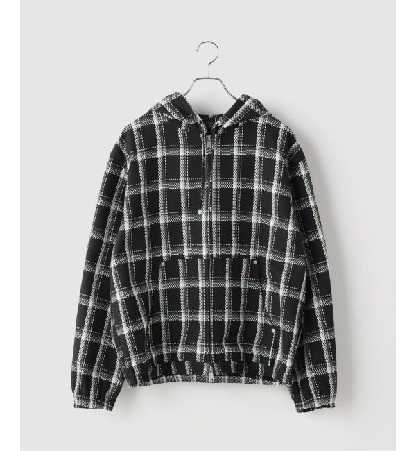JOINT WORKS「ドビーチェック ビックシルエット フーディー / Dobby BigCheck Hooded」|その他|ブラック