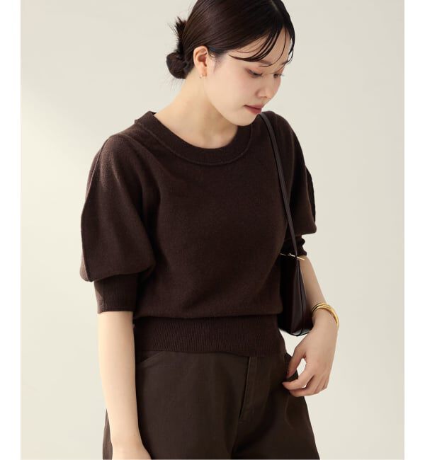 Plage「R&rsquo;IAM ハーフスリーブパフニット」|ニット・セーター|