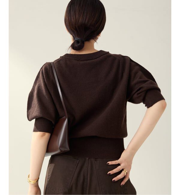 Plage「R&rsquo;IAM ハーフスリーブパフニット」|ニット・セーター|