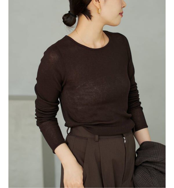 Plage「WO Mix Sheer Rib ニット」|ニット・セーター|