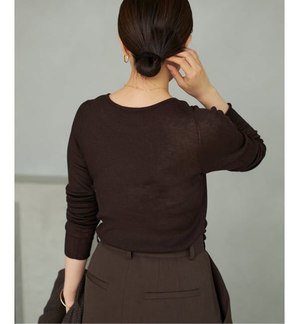 Plage「WO Mix Sheer Rib ニット」|ニット・セーター|