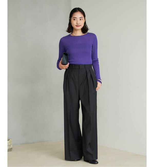 Plage「WO Mix Sheer Rib ニット」|ニット・セーター|