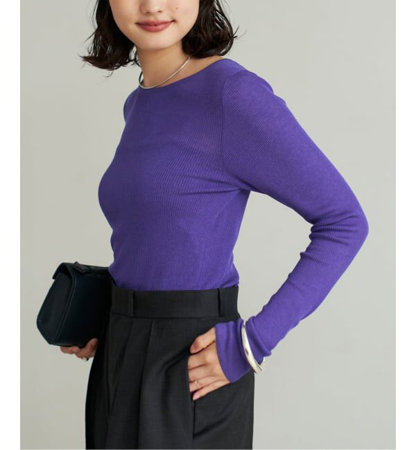 Plage「WO Mix Sheer Rib ニット」|ニット・セーター|