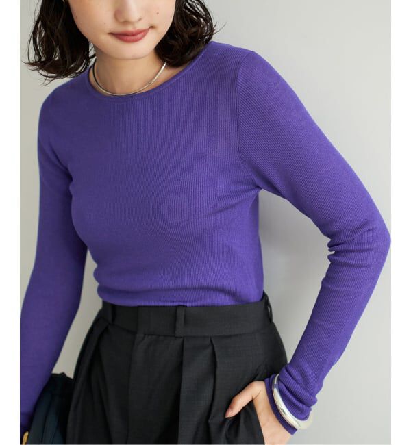 Plage「WO Mix Sheer Rib ニット」|ニット・セーター|