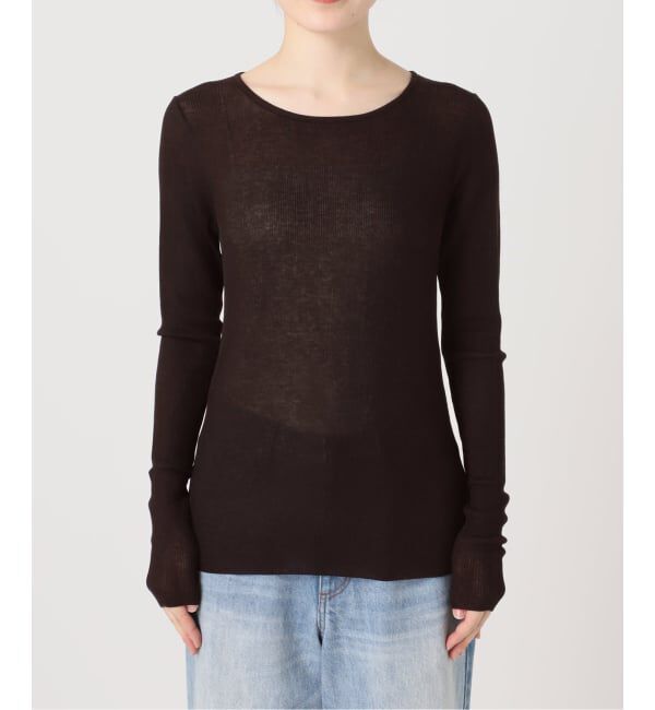 Plage「WO Mix Sheer Rib ニット」|ニット・セーター|