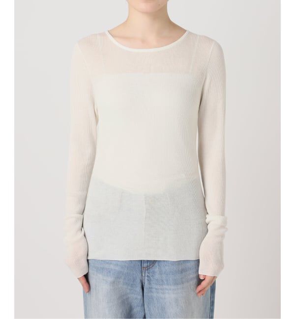 Plage「WO Mix Sheer Rib ニット」|ニット・セーター|