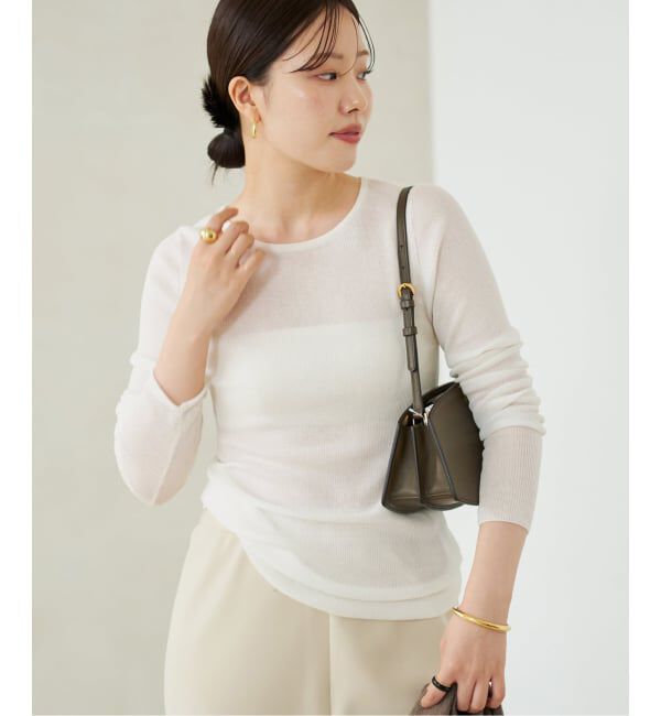 Plage「WO Mix Sheer Rib ニット」|ニット・セーター|