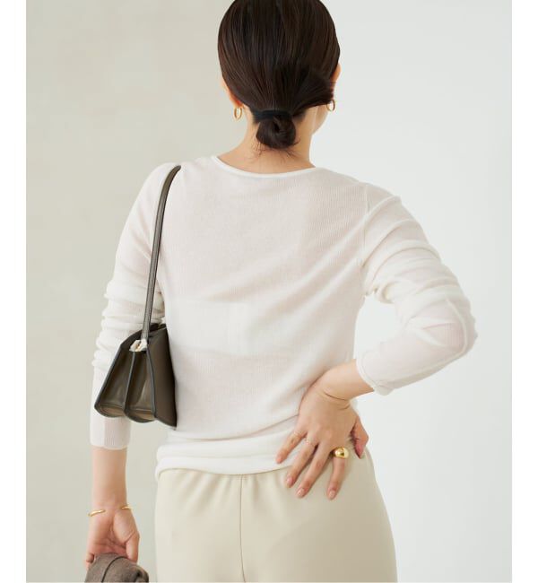 Plage「WO Mix Sheer Rib ニット」|ニット・セーター|