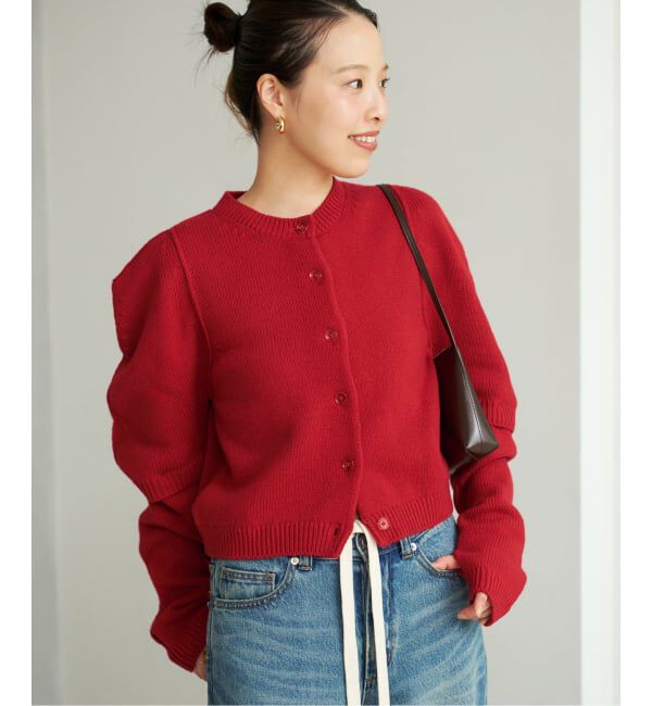 Plage「JANE SMITH / ジェーンスミス 別注 7G BIG SHOULDER CREW  カーディガン」|カーディガン|