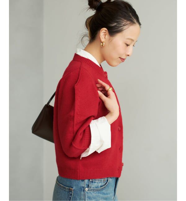 Plage「JANE SMITH / ジェーンスミス 別注 7G BIG SHOULDER CREW  カーディガン」|カーディガン|