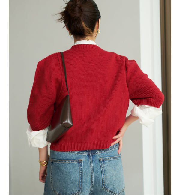 Plage「JANE SMITH / ジェーンスミス 別注 7G BIG SHOULDER CREW  カーディガン」|カーディガン|