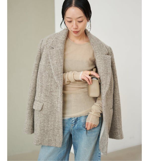 Plage「R&rsquo;IAM ヘリンボンコートジャケット」|テーラードジャケット|