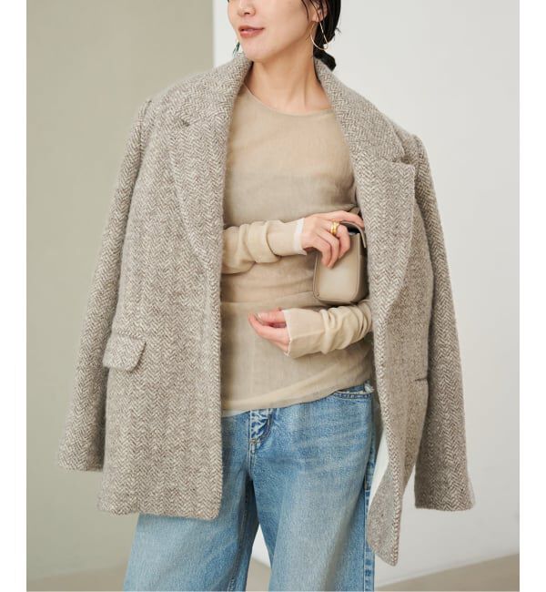 Plage「R&rsquo;IAM ヘリンボンコートジャケット」|テーラードジャケット|