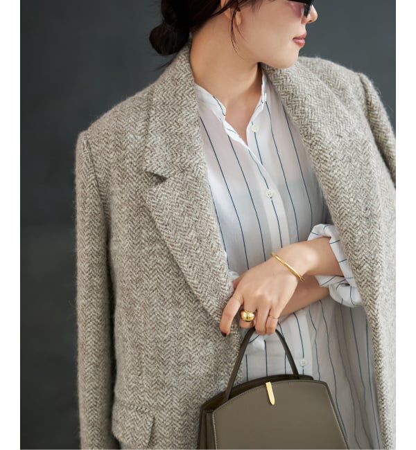 Plage「R&rsquo;IAM ヘリンボンコートジャケット」|テーラードジャケット|