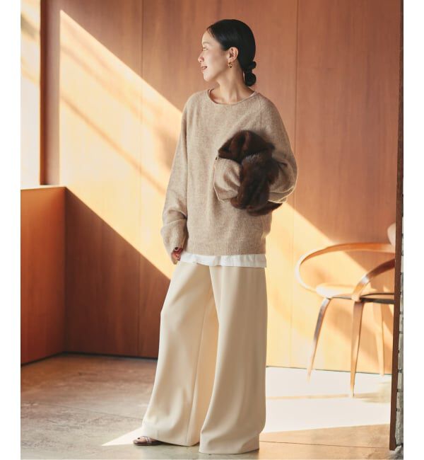 Plage「《追加》Baby Alpaca ラグラン プルオーバー」|ニット・セーター|