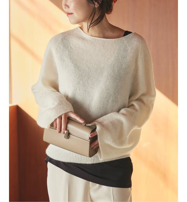 Plage「《追加》Baby Alpaca ラグラン プルオーバー」|ニット・セーター|ホワイト