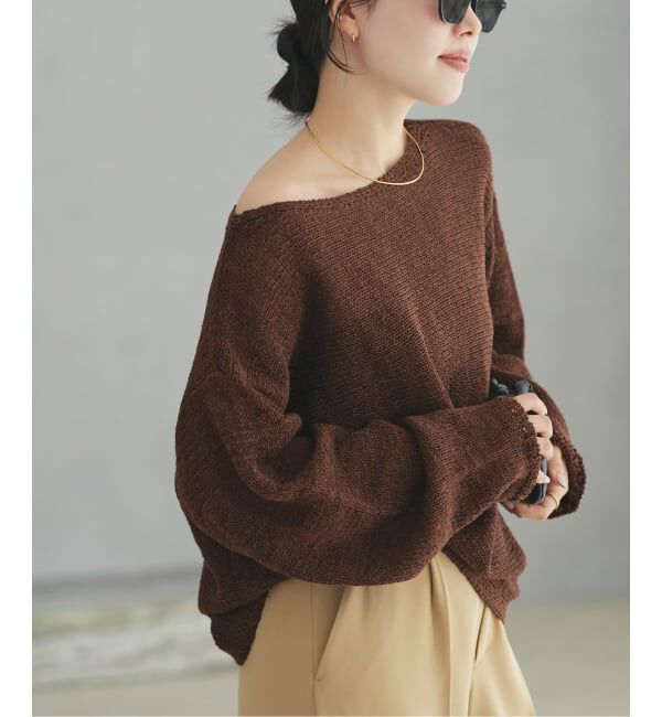 Plage「《追加予約》linen mix loose プルオーバー」|ニット・セーター|