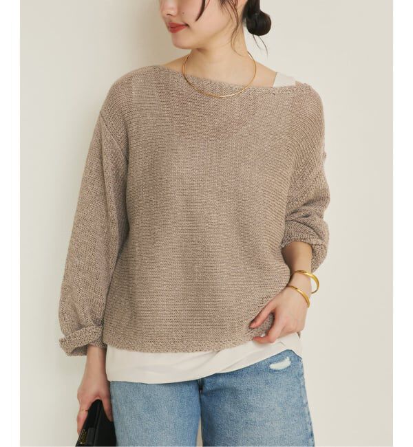 Plage「《追加予約》linen mix loose プルオーバー」|ニット・セーター|