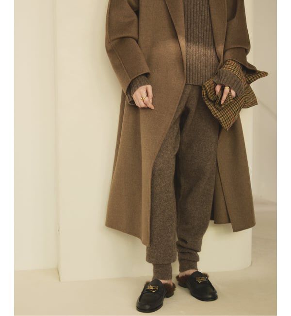 VERMEIL par iena「wool yak mix Knit パンツ」|その他|ブラウン