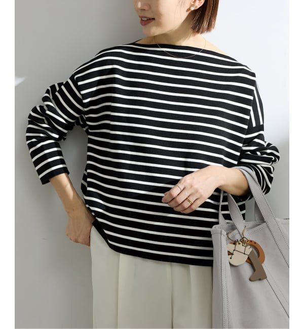 IENA「ダブルボーダープルオーバー」|ニット・セーター|