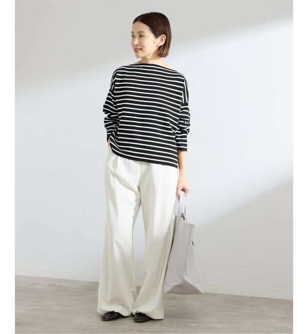 IENA「ダブルボーダープルオーバー」|ニット・セーター|