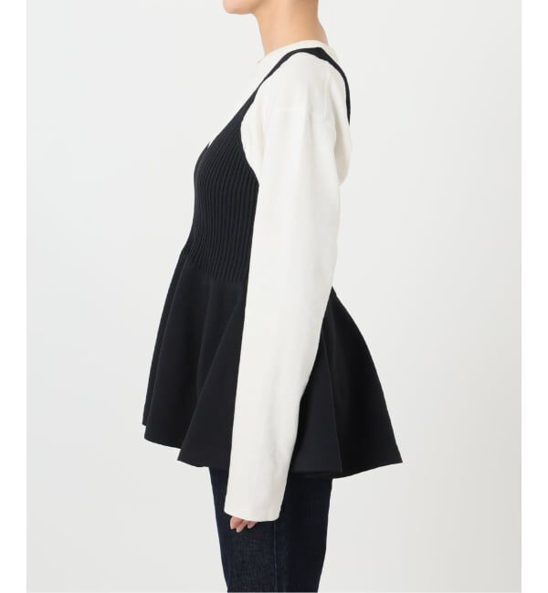 SLOBE IENA「《WEB限定/追加予約》ペプラムビスチェ」|ニット・セーター|