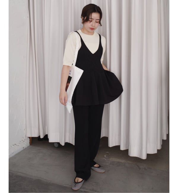 SLOBE IENA「《WEB限定/追加予約》ペプラムビスチェ」|ニット・セーター|