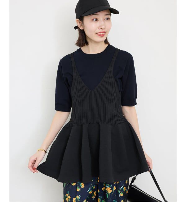 SLOBE IENA「《WEB限定/追加予約》ペプラムビスチェ」|ニット・セーター|