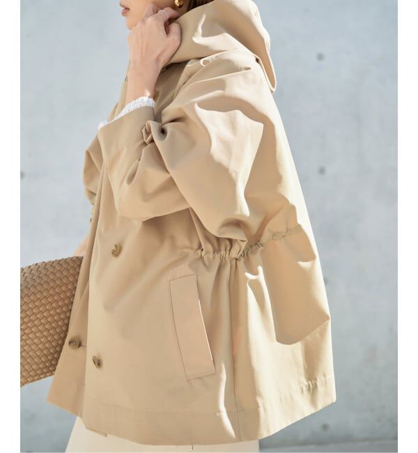 IENA「《一部サイズ別注》VACHEMENT/ヴァシュモン シェルタフタ ショート コート」|その他|ベージュ