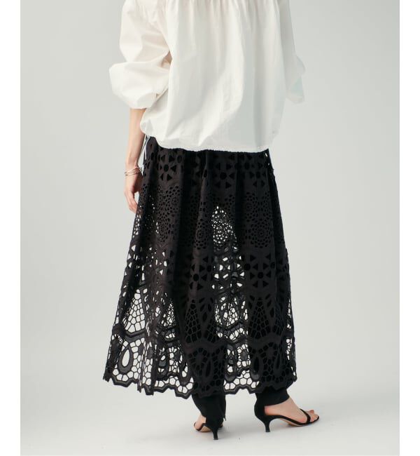 VERMEIL par iena「《予約》MATOKAMATOKA マトカマトカ カットワークレーススカート 3861419005」|スカート|