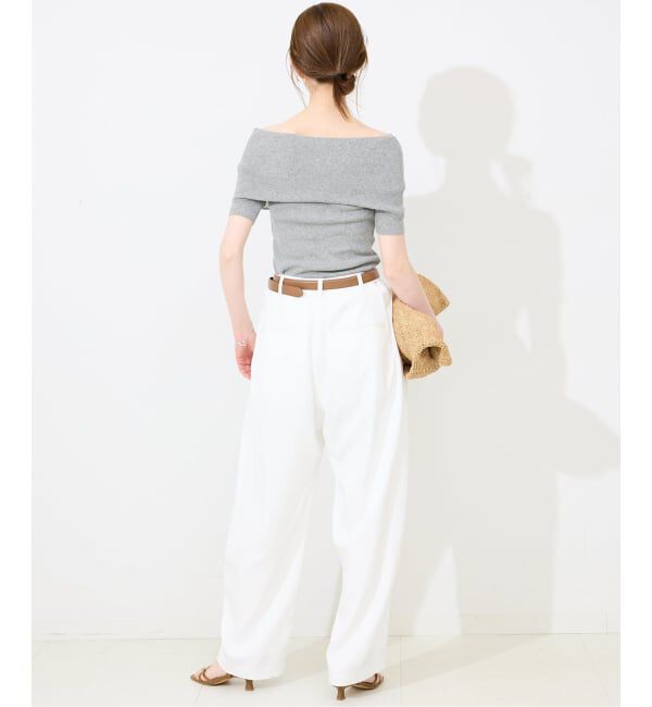 SLOBE IENA「《予約》オフショルダーリブニット」|ニット・セーター|