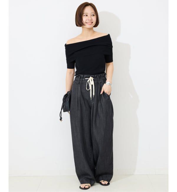 SLOBE IENA「《予約》オフショルダーリブニット」|ニット・セーター|