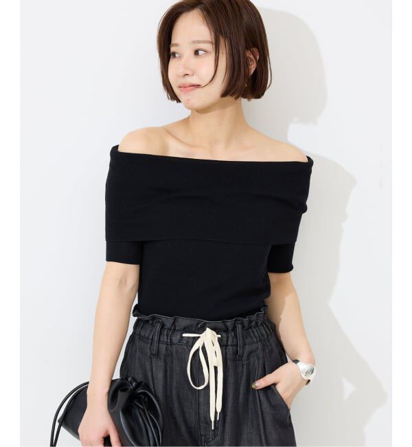 SLOBE IENA「《予約》オフショルダーリブニット」|ニット・セーター|