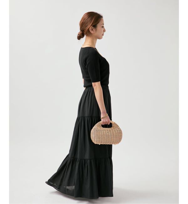 VERMEIL par iena「《予約》ランダムRIB ボートネック ハーフスリーブ プルオーバー」|ニット・セーター|