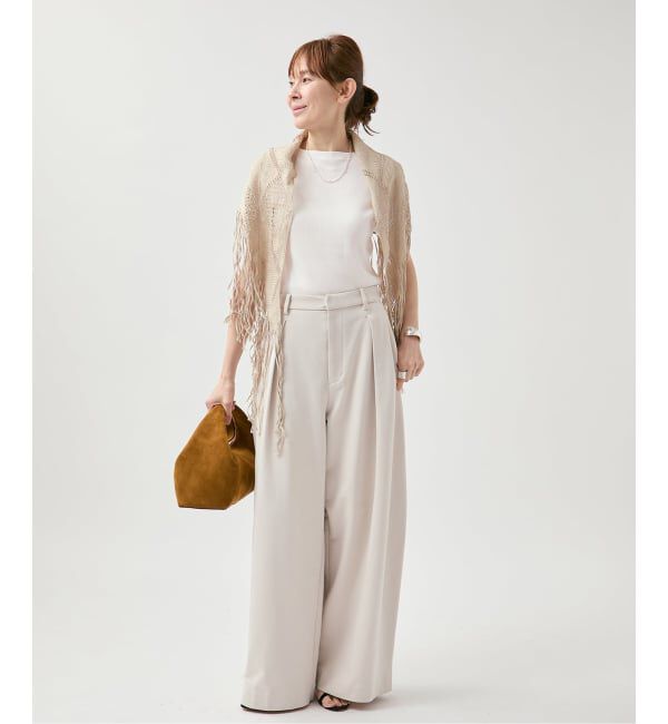 VERMEIL par iena「《予約》ランダムRIB ボートネック ハーフスリーブ プルオーバー」|ニット・セーター|