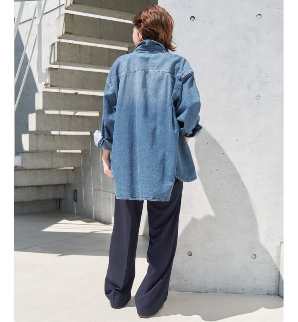 SLOBE IENA「《WEB限定/追加4予約》LE DENIM BDUデニムシャツ」|シャツ・ブラウス|