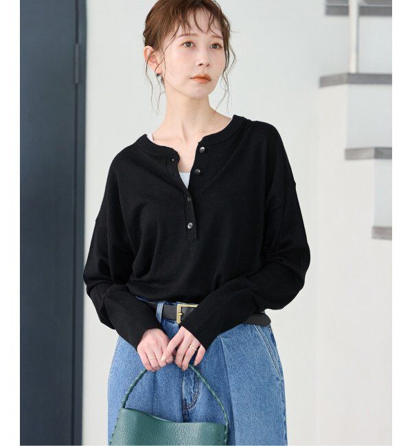 JOURNAL STANDARD「《WEB限定追加2》ウォッシャブル2WAYヘンリープルオーバー」|ニット・セーター|