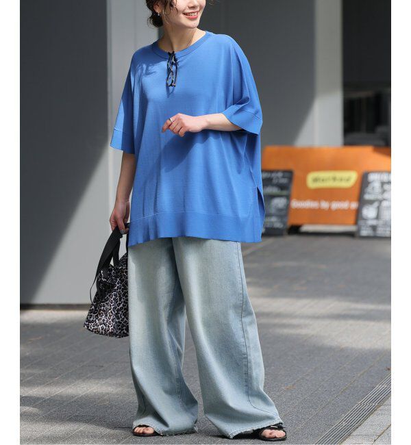 JOURNAL STANDARD relume「《追加》接触冷感 / ウォッシャブルクールポンチョプルオーバー」|ニット・セーター|