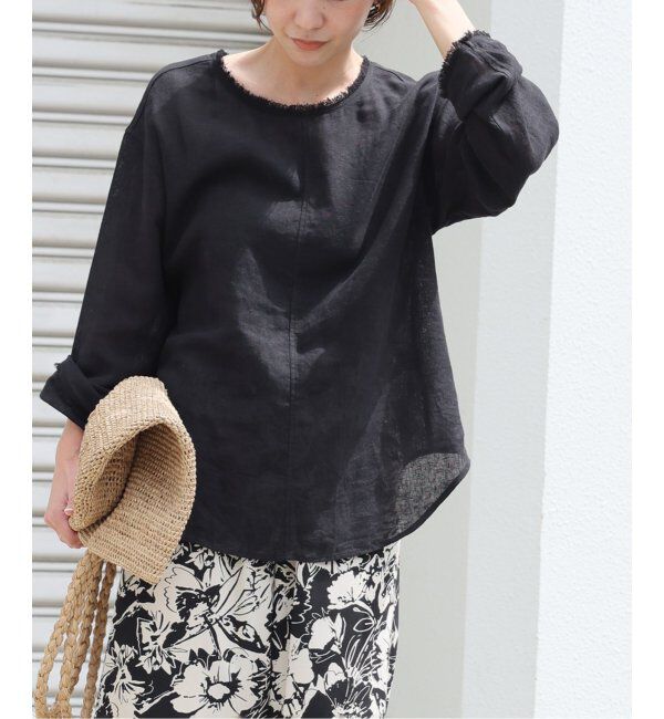 JOURNAL STANDARD relume「ラミーコットンメッシュ2WAYプルオーバー」|シャツ・ブラウス|ブラック