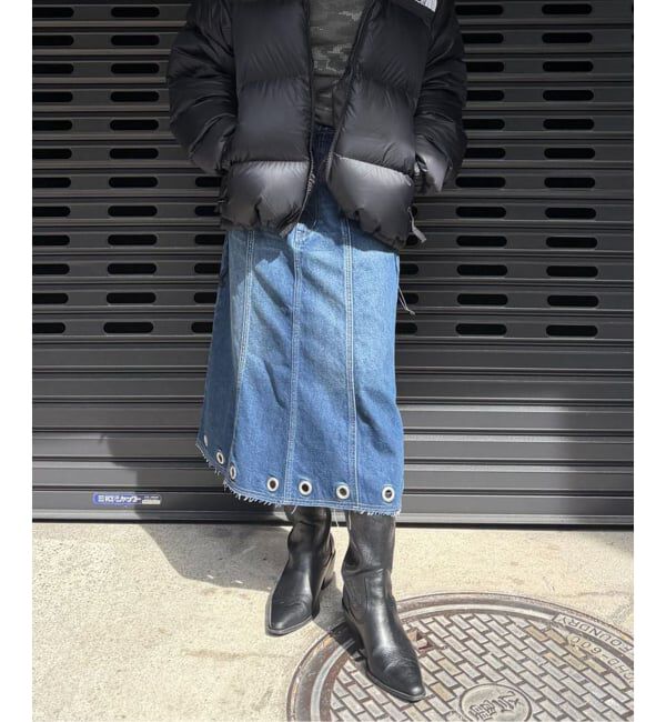 Oriens JOURNAL STANDARD「アイレットデニムスカート」|スカート|ネイビー