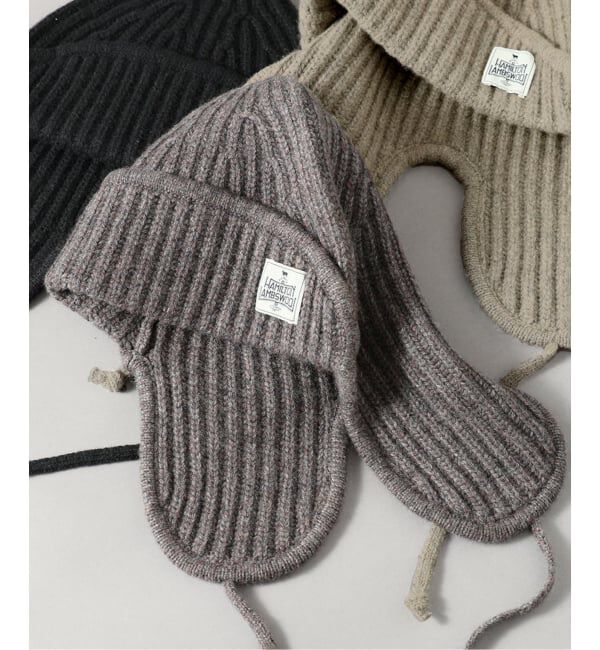 JOURNAL STANDARD relume「ハミルトン ウール ガーター フライトキャップ」|ニット帽|パープル