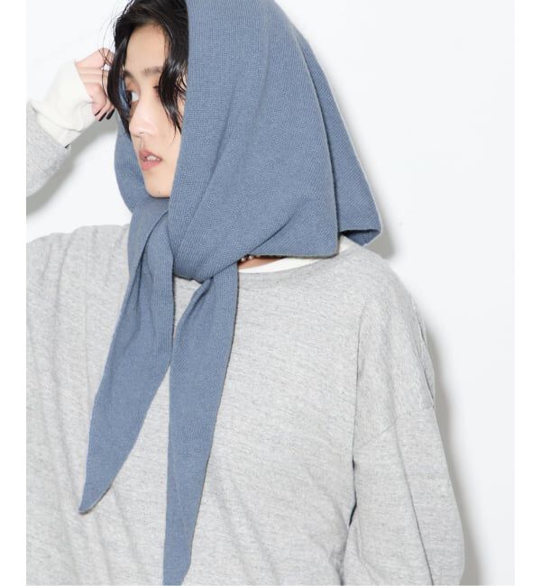 journal standard L'essage「【ASAUCE MELER】シームレス トライアングル カシミヤニットストール」|ストール|