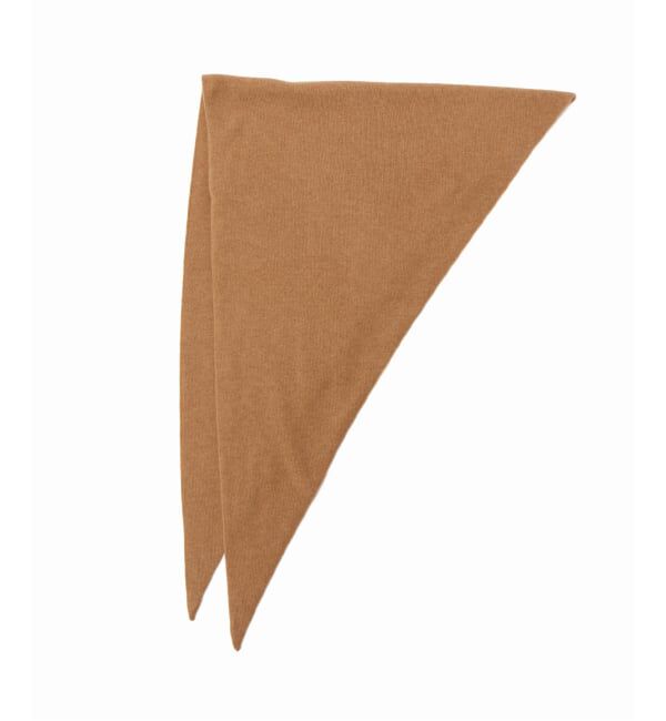 journal standard L'essage「【ASAUCE MELER】シームレス トライアングル カシミヤニットストール」|ストール|キャメル