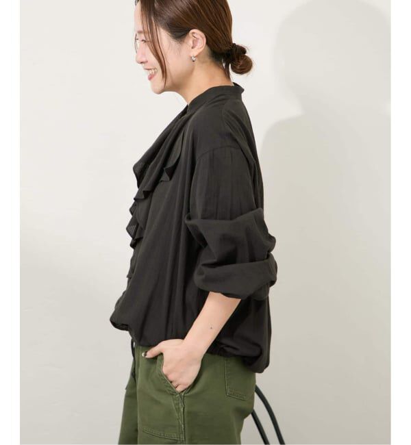 JOURNAL STANDARD「《WEB限定追加3》ボイルストライプフリルブラウス」|シャツ・ブラウス|