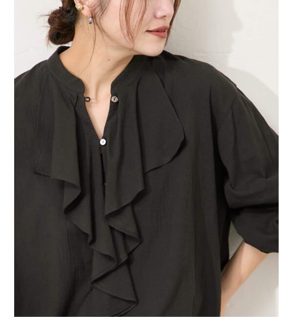 JOURNAL STANDARD「《WEB限定追加3》ボイルストライプフリルブラウス」|シャツ・ブラウス|