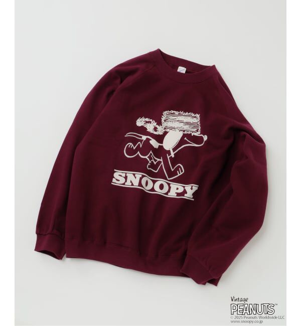 JOURNAL STANDARD relume「PEANUTS / ピーナッツ 別注 FANTASY A&G INC プリント スウェット HOLIDAY」|スウェット・ジャージ|レッド