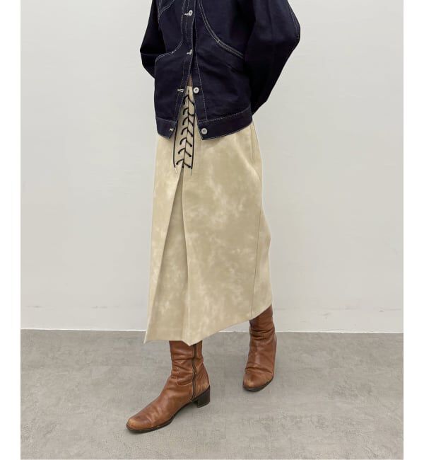 Oriens JOURNAL STANDARD「レースアップフェイクレザースカート」|スカート|